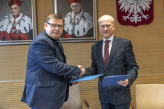 Od lewej: M. Kwaśny, prof. J. Sęp,