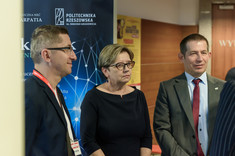 Od lewej: A. Fornal, prof. PRz I. Włoch, prof. PRz B. Miller,